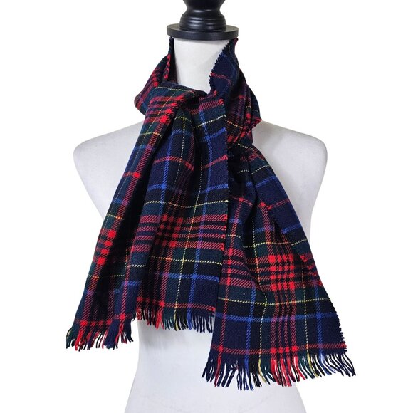 VTG B. Altman & Co. Loch Lomond Tartan Pure Wool Scarf Made in England Old Money - Picture 2 of 6